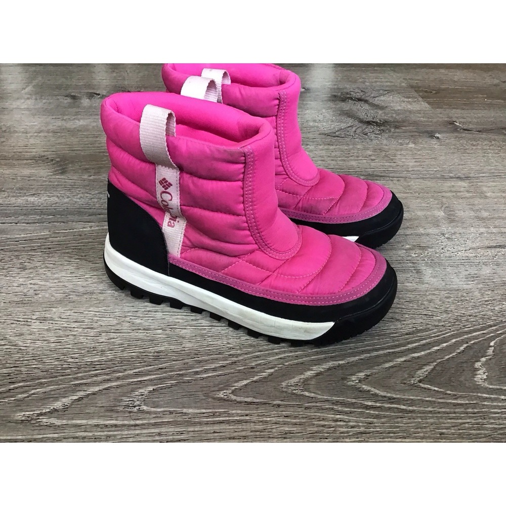 Columbia Youth Snowtrot Mid Kids Snow Boots Size 5 Pink BY2238 695